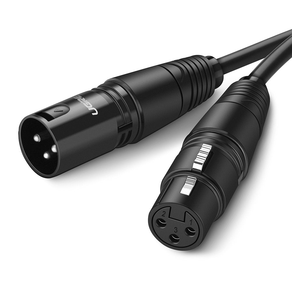 UGREEN 5M Balanced XLR Male to Female Microphone Extension Cable Premium Shielded Audio Jack Extender Cord for PA Systems Studio Recorders Amplifiers Mixers and Live Stage Speakers