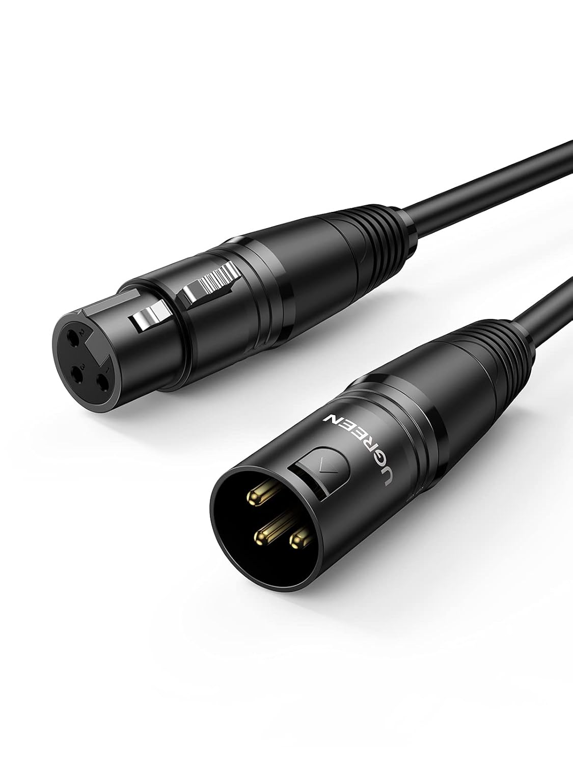 UGREEN 20714 XLR Extension Audio Cable 10 Meters Premium Microphone Male to Female Balanced Interconnect Cord for Professional Sound Mixers Studio Speakers AV130