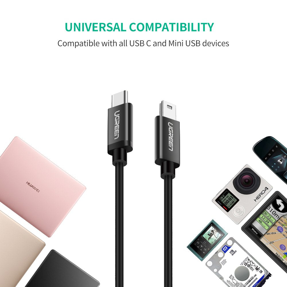 UGREEN USB C to Mini USB Cable Black (50445)
