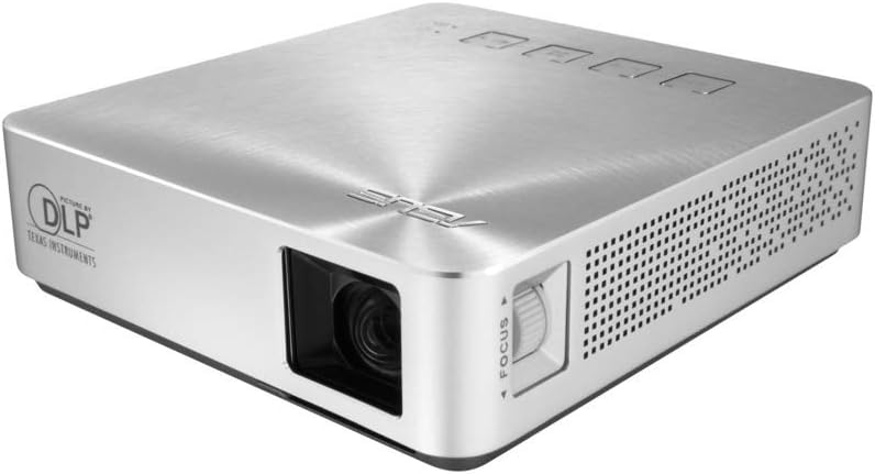 Asus S1 Portable LED Projector 200 Lumens Built-In 6000mAh Power Bank Battery Pocket-Sized Mobile Projector HDMI MHL USB Charging Port Built-In Speaker - Silver