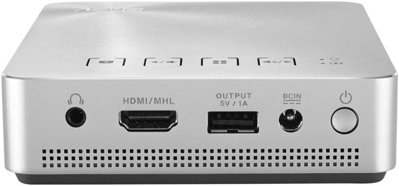 Asus S1 Portable LED Projector 200 Lumens Built-In 6000mAh Power Bank Battery Pocket-Sized Mobile Projector HDMI MHL USB Charging Port Built-In Speaker - Silver