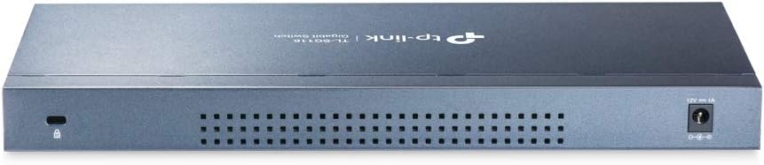 TP-Link TL-SG116 16-Port Gigabit Ethernet Network Switch Unmanaged Desktop Wall-Mount Fanless Sturdy Metal Shielded Ports Traffic Optimization (Black)