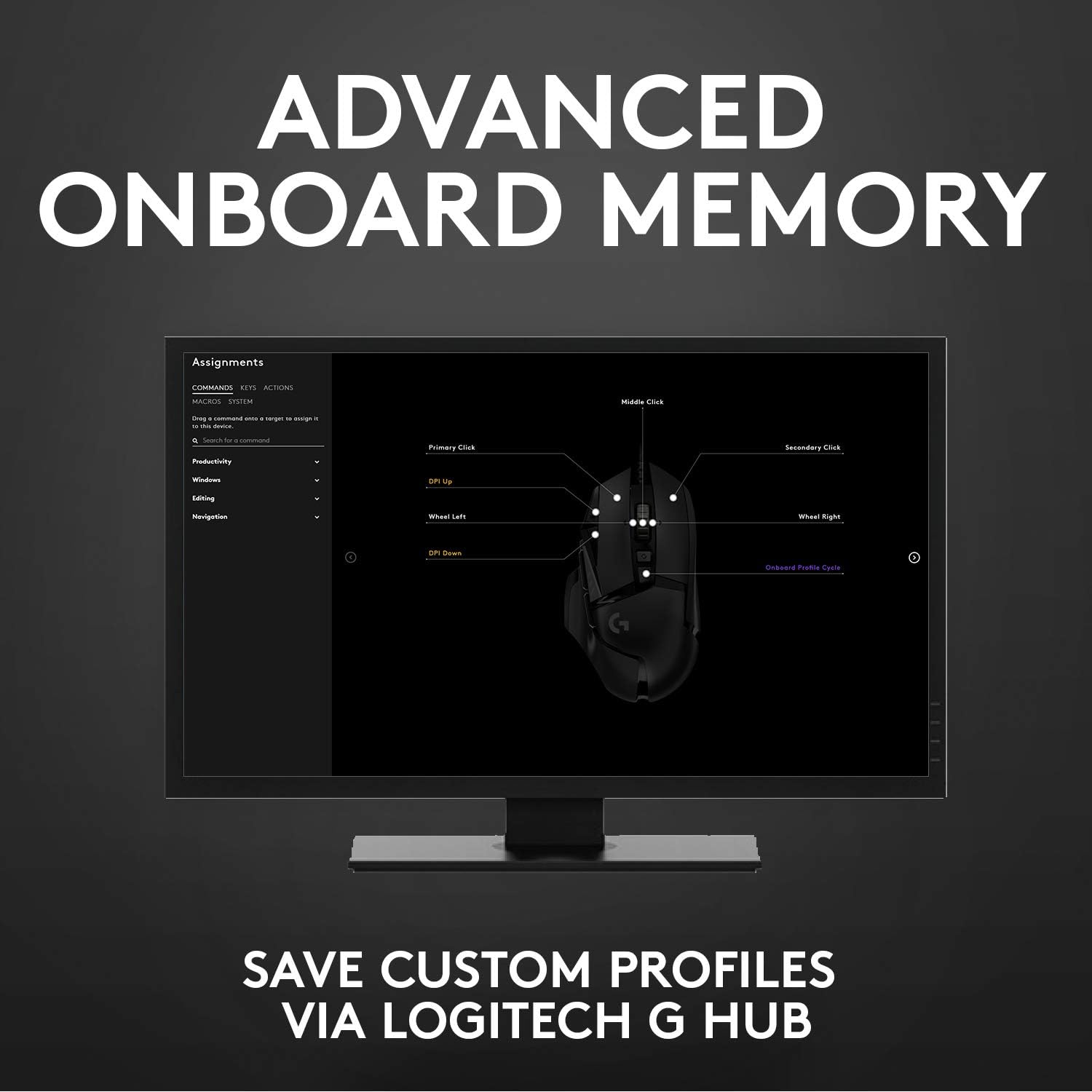 Logitech G502 HERO High Performance Gaming Mouse )