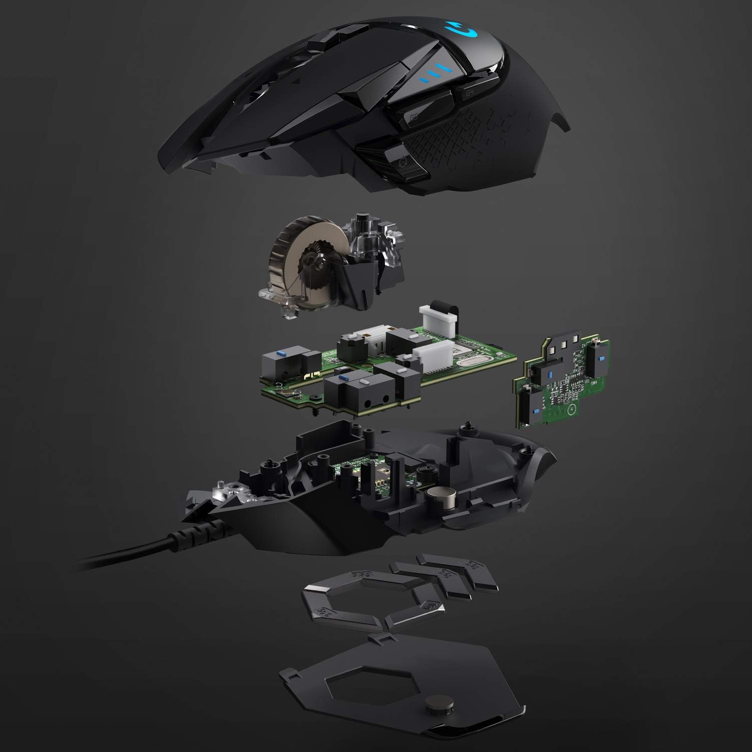 Logitech G502 HERO High Performance Gaming Mouse )