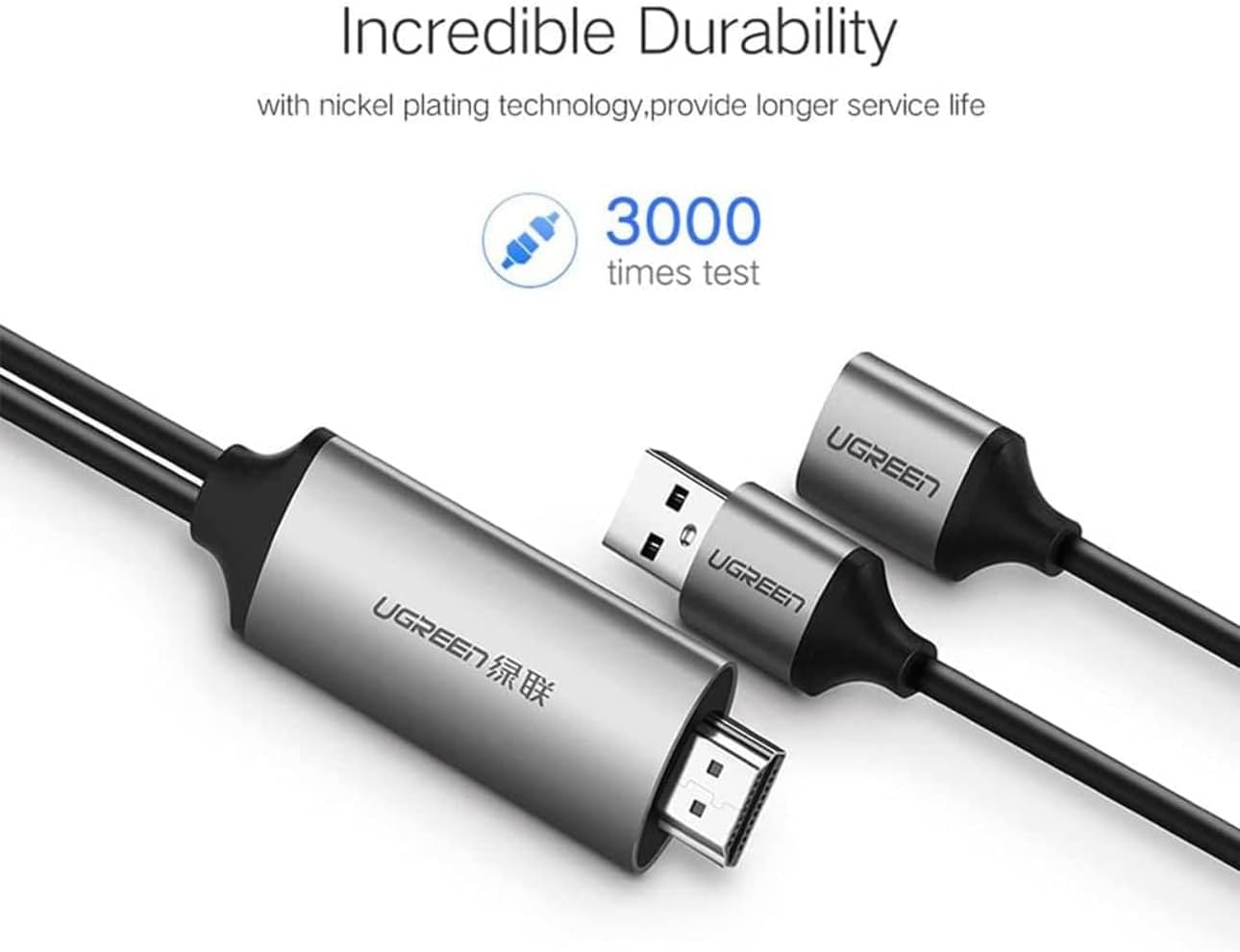 UGREEN USB to HDMI Digital AV Adapter 1.5m (Gray)