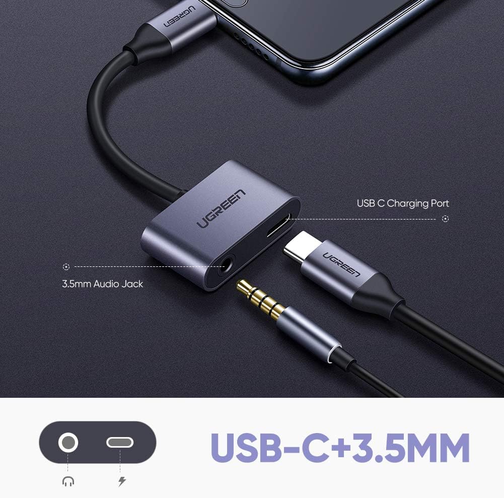UGREEN USB-C to 3.5mm Audio & Charging Adapter
