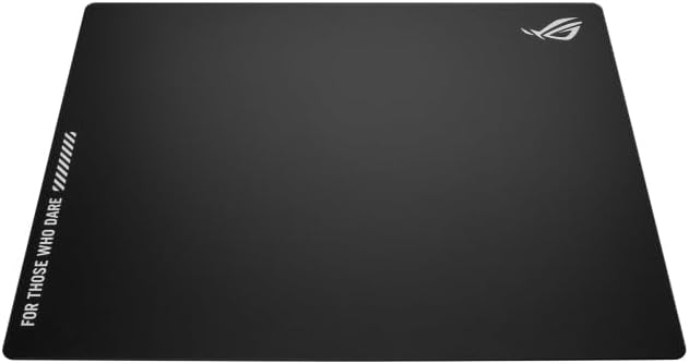 Asus ROG Moonstone Ace L Glass Gaming Mouse Pad, Ultra-smooth Surface, Noise-Reducing Design, 9H Tem