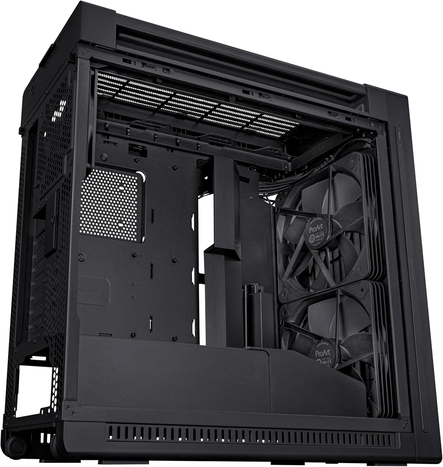 ASUS ProArt PA602 E-ATX computer case, 420 mm radiator support, one 140 mm and two 200mm pre-install