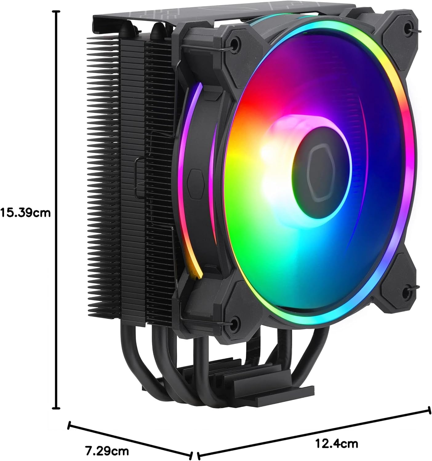 Cooler Master Hyper 212 Halo Black, 15.4cm, CPU Cooler, Computer, Laptop