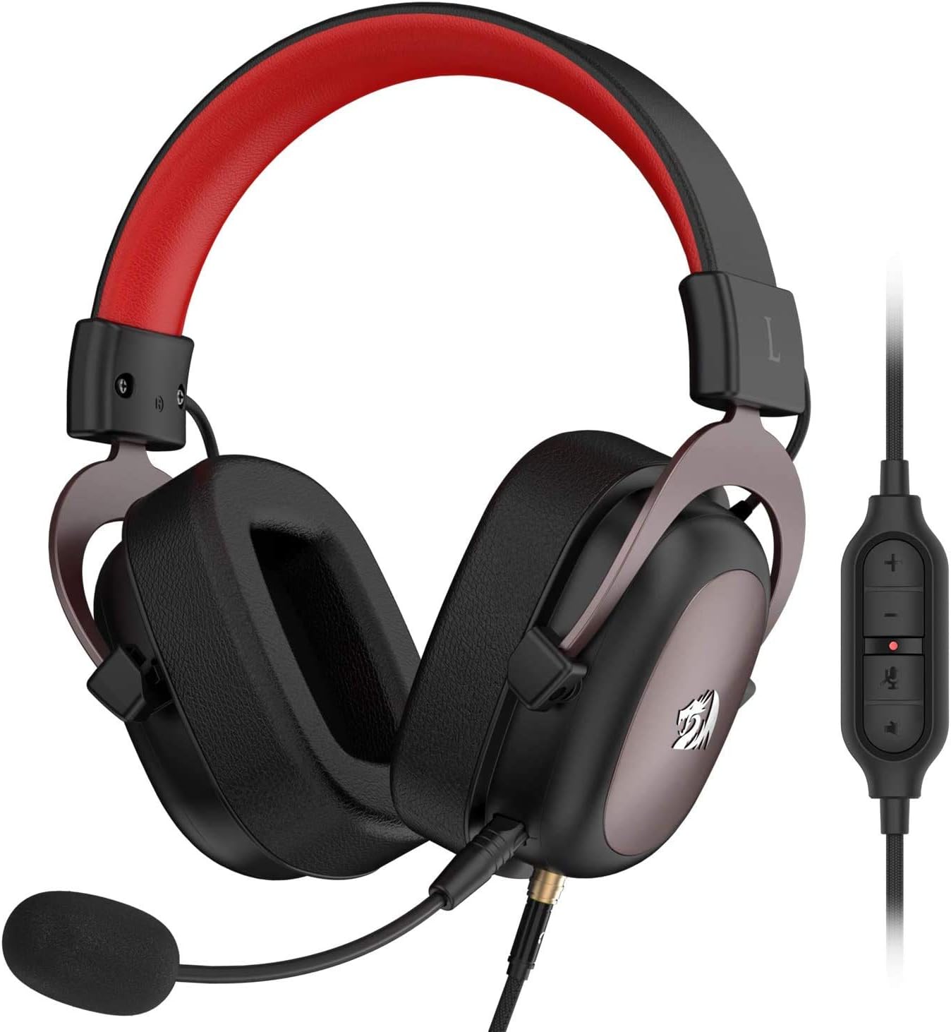 Redragon h510 zeus wired gaming headset - 7.1 surround sound - memory foam ear pads - 53mm drivers -