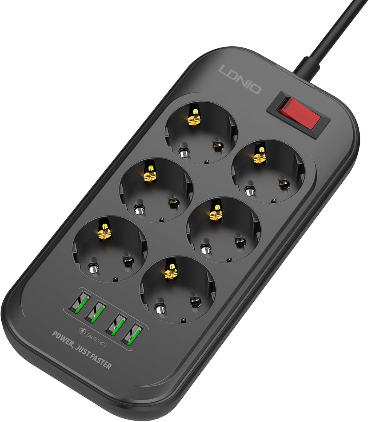 LDNIO SE6403 Power Strip 6-Port 4USB 3.4A 5V