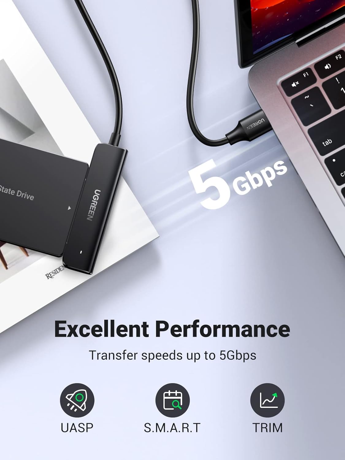 UGREEN SATA Cable SATA to USB 3.0 Adapter Hard Drive Cable External Disk Reader 2.5 SSD to HDD Clone