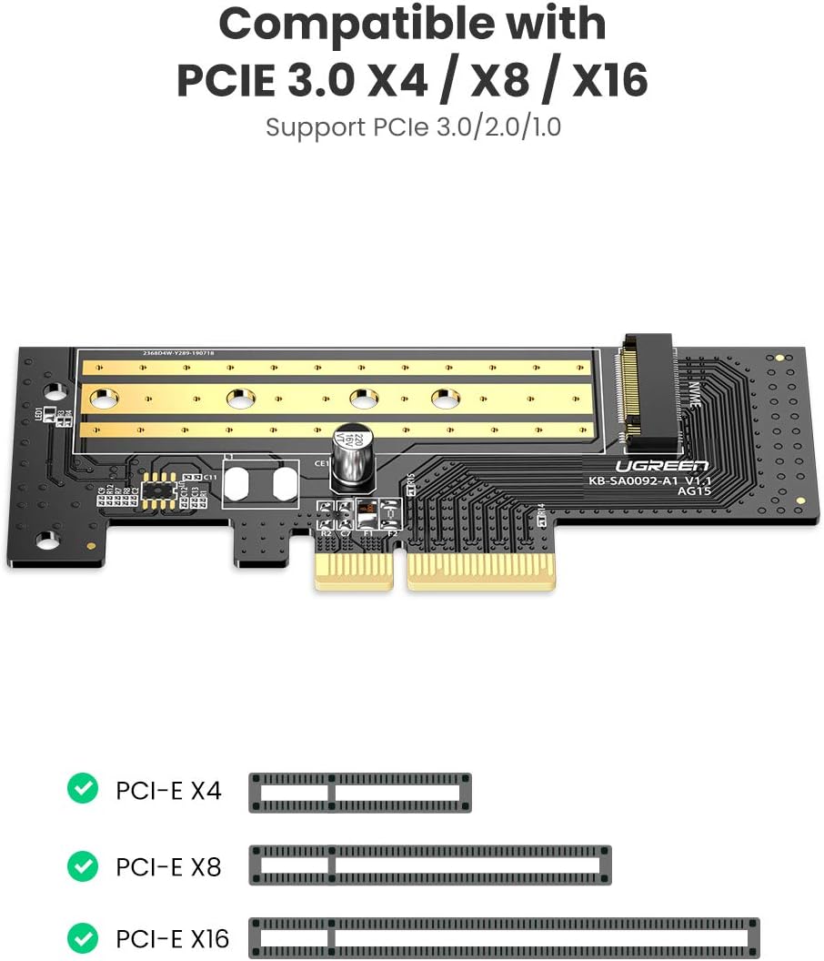 UGREEN M.2 NVMe to PCI-E 3.0 x4 Expansion Card
