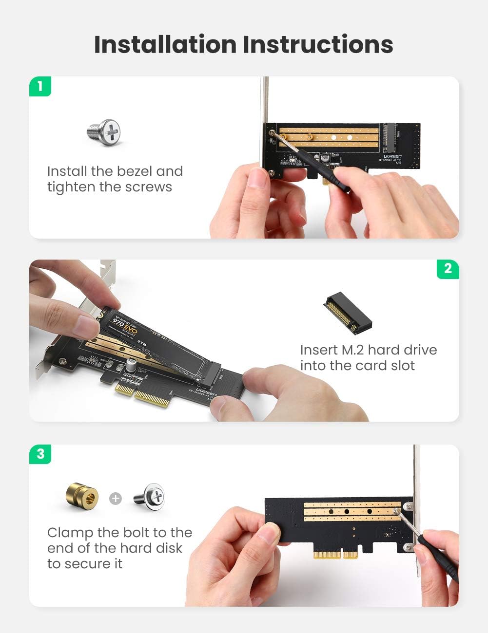 UGREEN M.2 NVMe to PCI-E 3.0 x4 Expansion Card