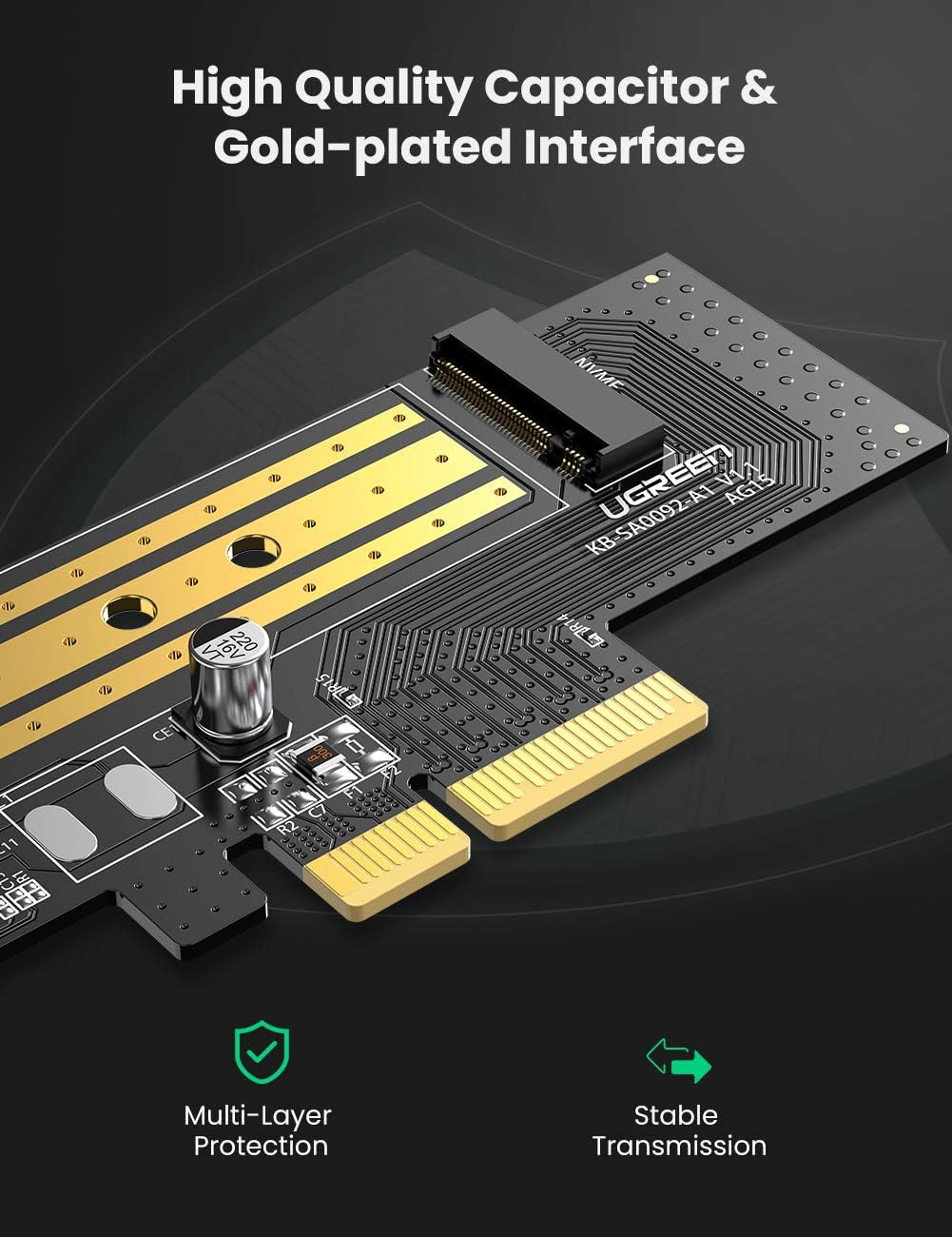 UGREEN M.2 NVMe to PCI-E 3.0 x4 Expansion Card