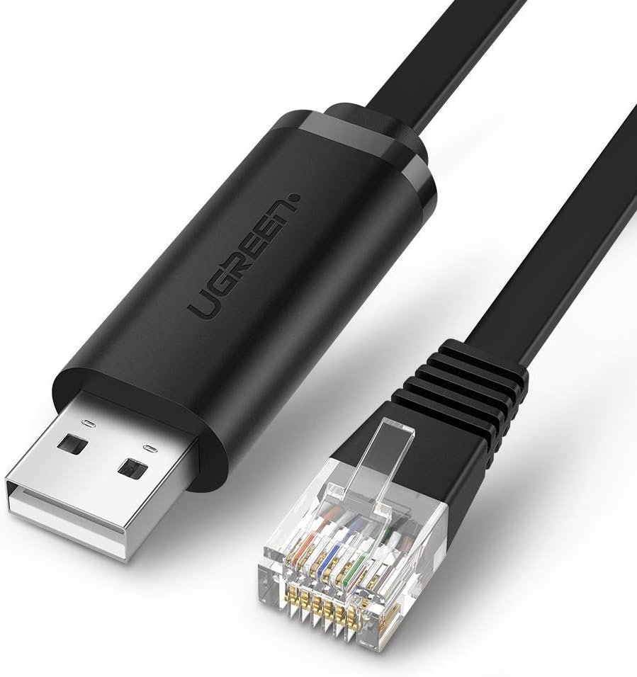 UGREEN USB 2.0 to RJ45 Console Cable 1.5M Black (50773)