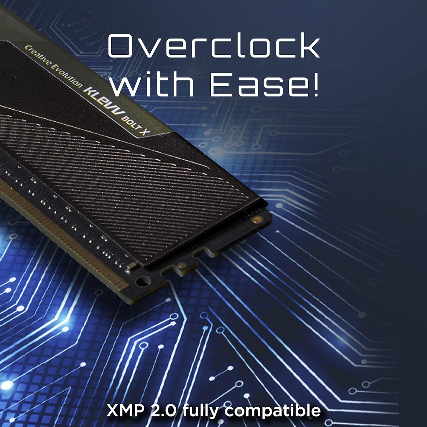 KLEVV BOLT X DDR4 16GB (2x8GB) 3200MHz CL16 1.35V Gaming Desktop Ram Memory SK Hynix Chip XMP 2.0 Re