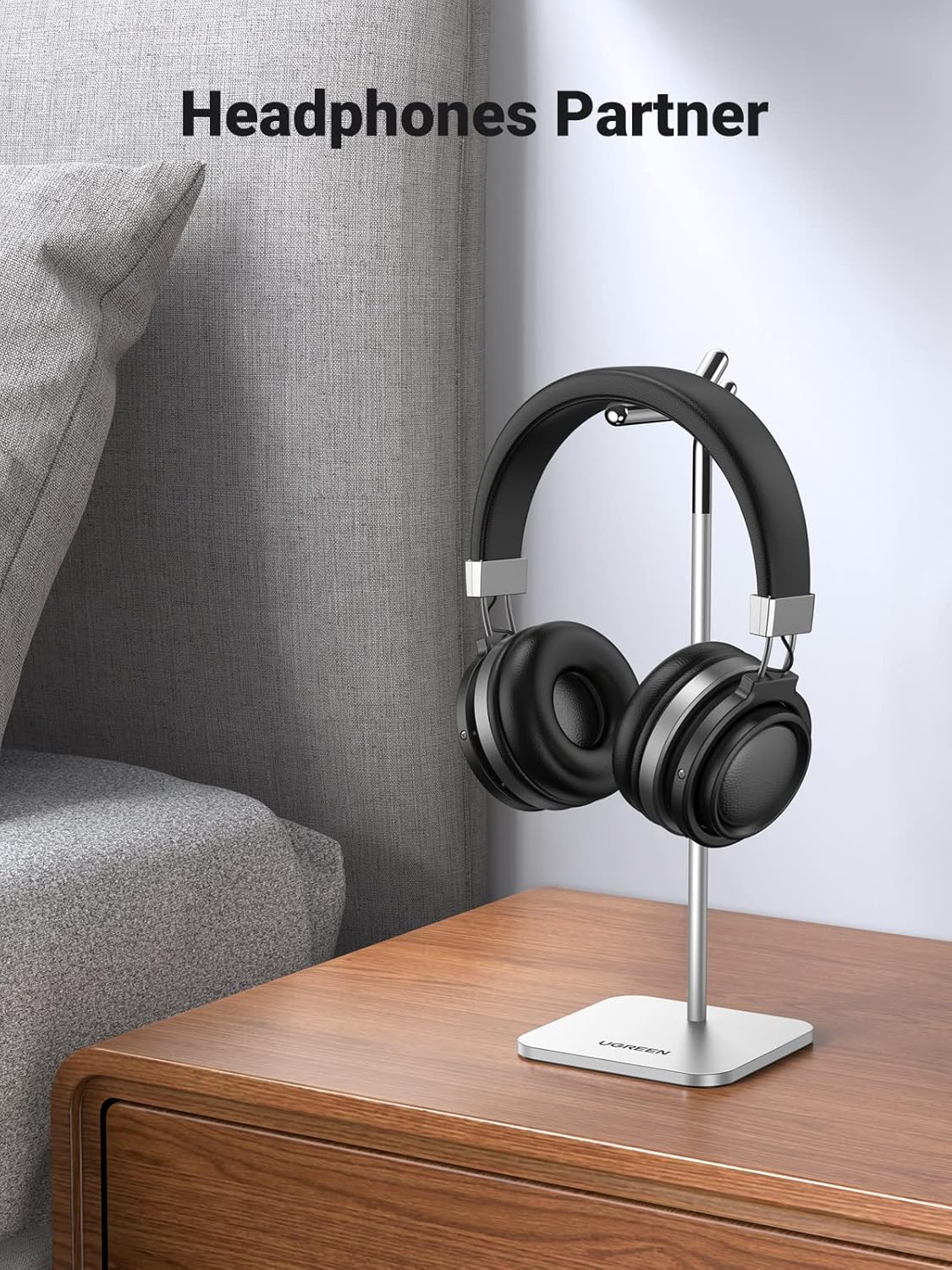 UGREEN Headphone Stand Aluminum Gaming Desktop Headset Holder Earphone Hanger Compatible for Sennhei