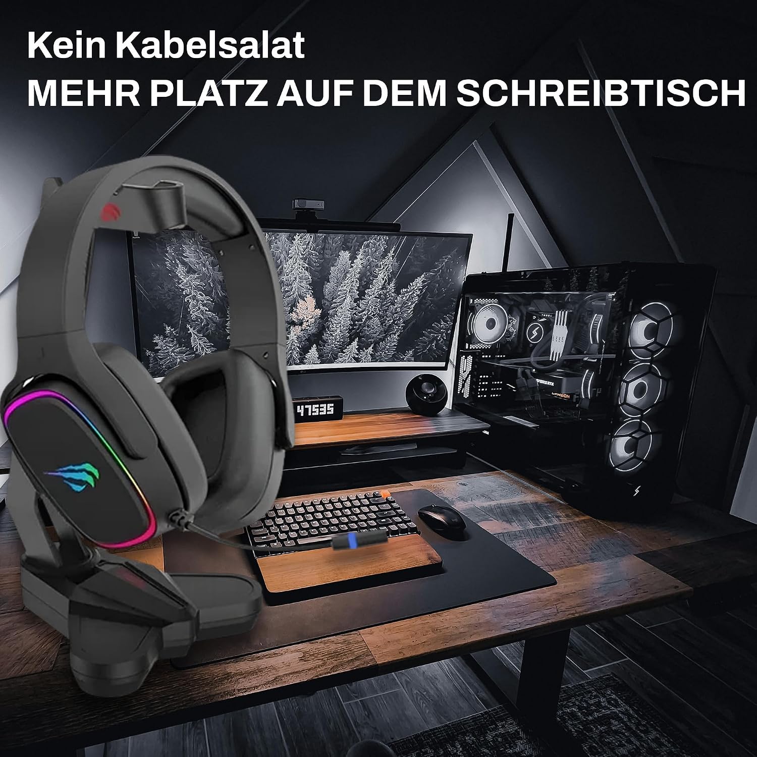 Havit Gaming Series Headphone Stand Black