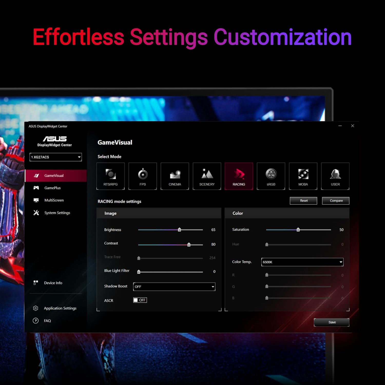 ASUS ROG Strix XG27ACS 27 QHD Gaming Monitor