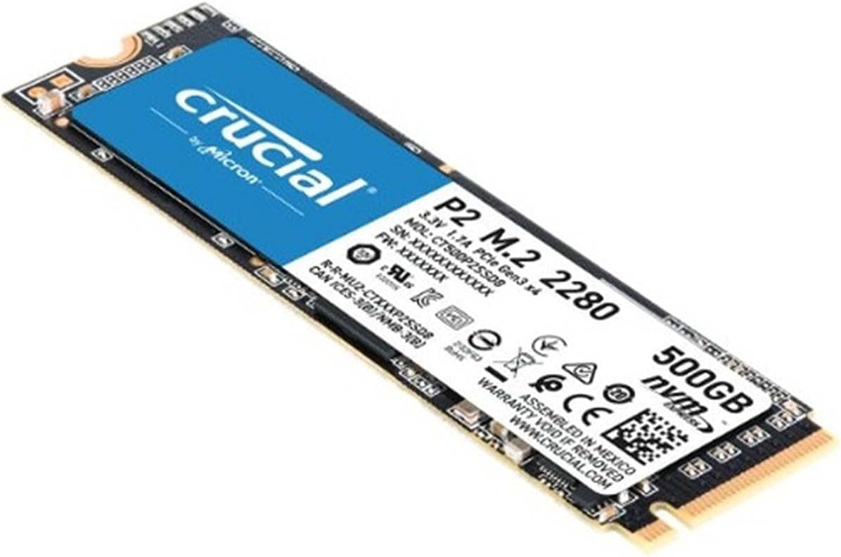 Crucial P2 1TB 3D NAND NVMe PCIe M.2 SSD Up to 2400MB/s - CT1000P2SSD8