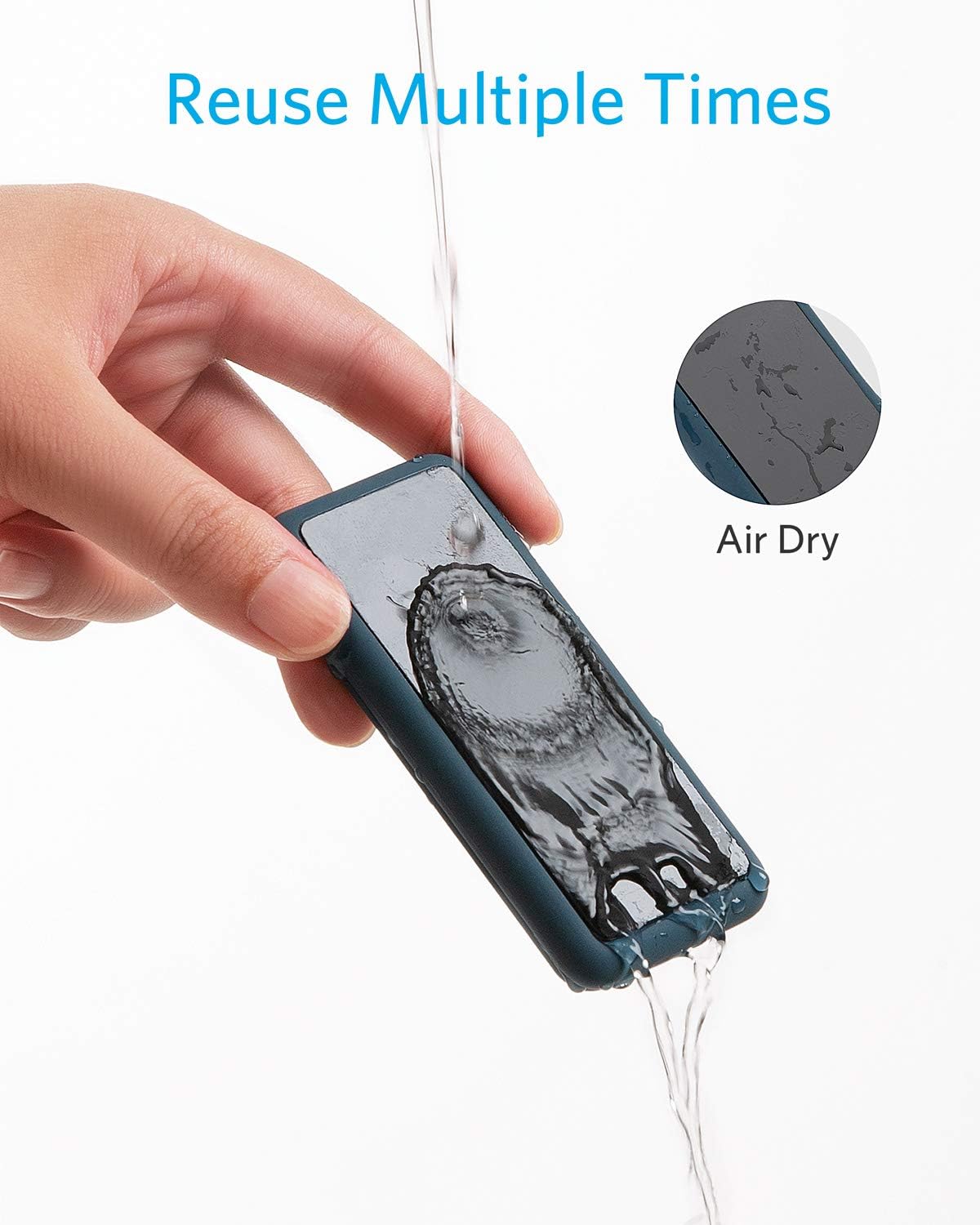 Anker Cable Management, Magnetic Cable Holder, Desktop Cable Ties, 5 Clips for Lightning Cable, USB-