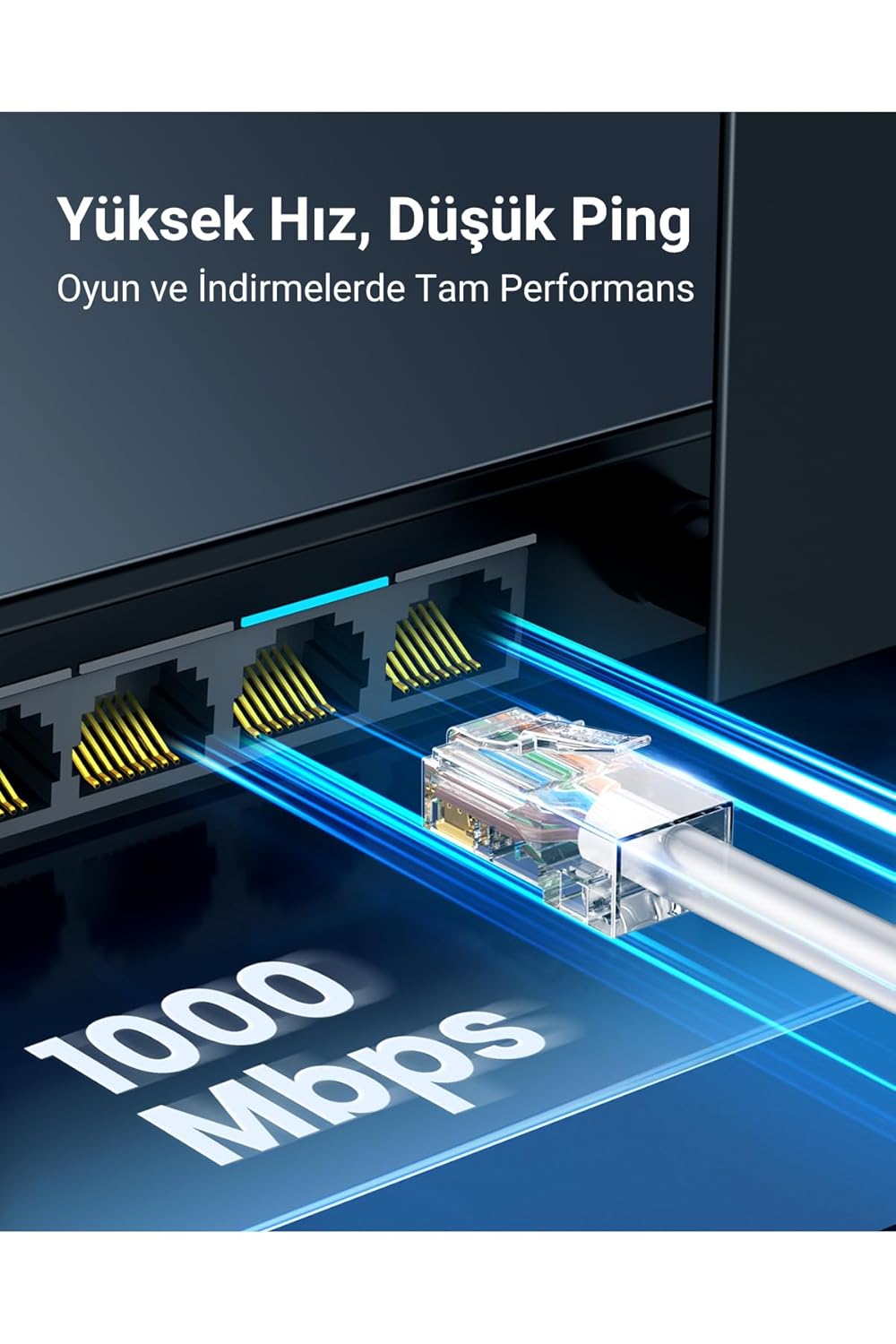 UGREEN Cat 6 U/UTP LAN High-Speed Gigabit Network Compatible with Router Modem Smart TV PC & Laptop