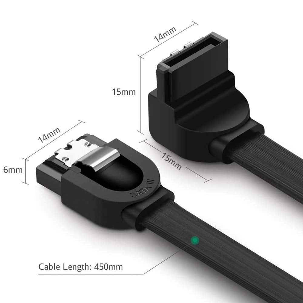 UGREEN SATA Cable 3.0 To Hard Disk Drive HDD SSD ODD 6Gbps High-Speed Data Plug Cord, Straight To Be