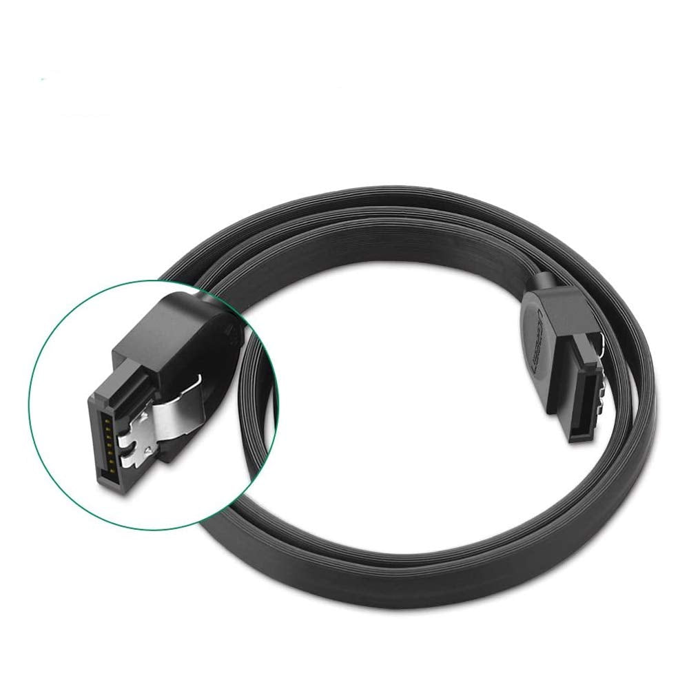 UGREEN SATA 3.0 Cable 0.5 Meter High Speed 6Gbps Data Plug Cord Straight to Straight Connectors for Hard Disk Drive HDD SSD Compatible with Motherboards Black