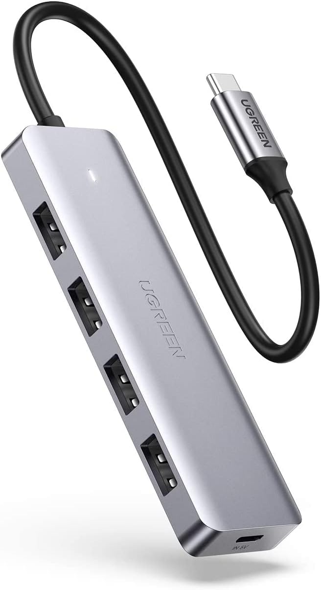 UGREEN Hub 4 Ports USB Type C to USB 3.0 Hub Adapter with Charging Port for MacBook Pro iMac Samsung
