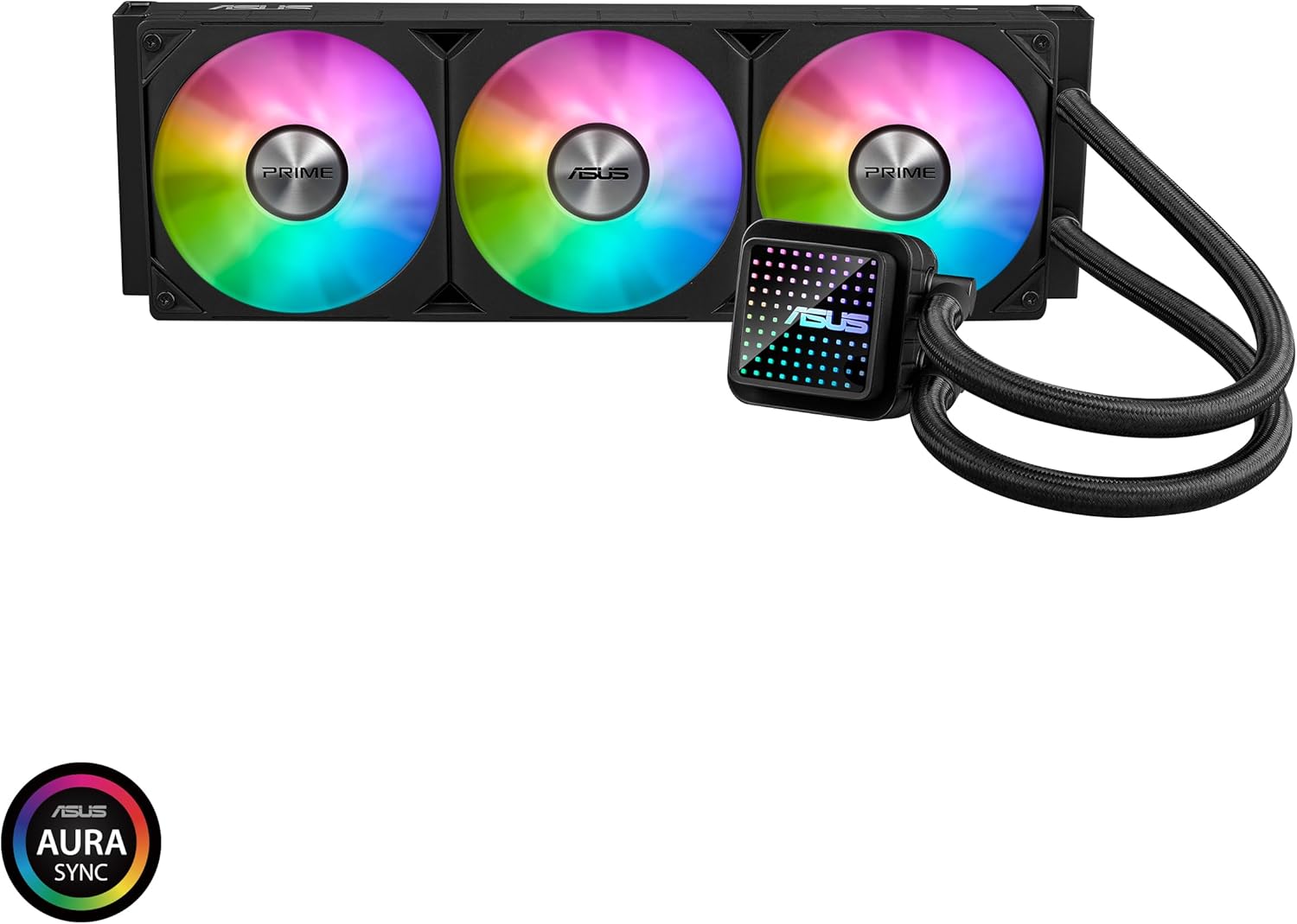ASUS Prime LC 360 ARGB All-in-One Liquid CPU Cooler, 360mm Radiator, Addressable RGB Lighting, Intel