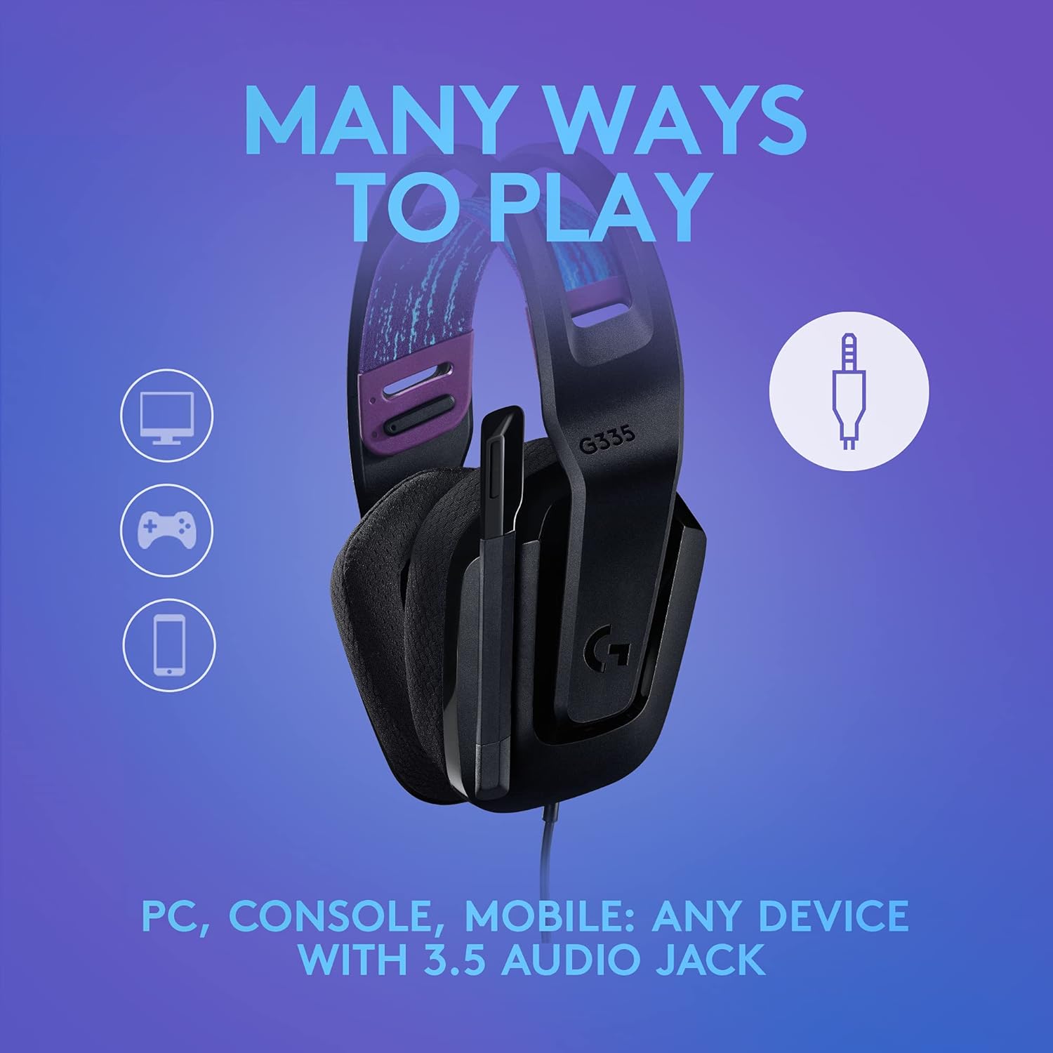 Logitech G335 Wired Gaming Headset Black
