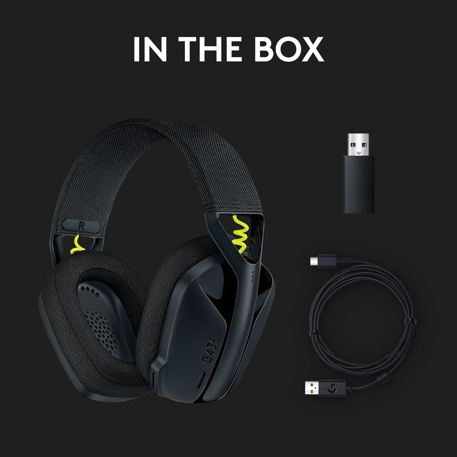 Logitech G435 LIGHTSPEED Wireless Bluetooth Gaming Headset - Lightweight, built-in mics, 18h battery