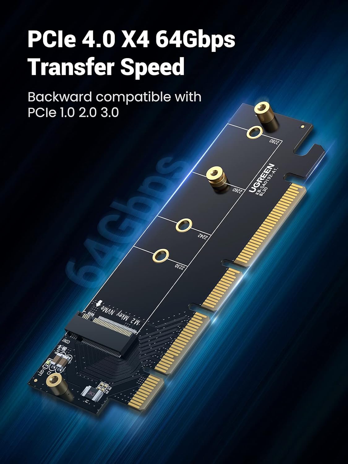 UGREEN PCIe 4.0(16×) to M.2 NVMe Expansion Card