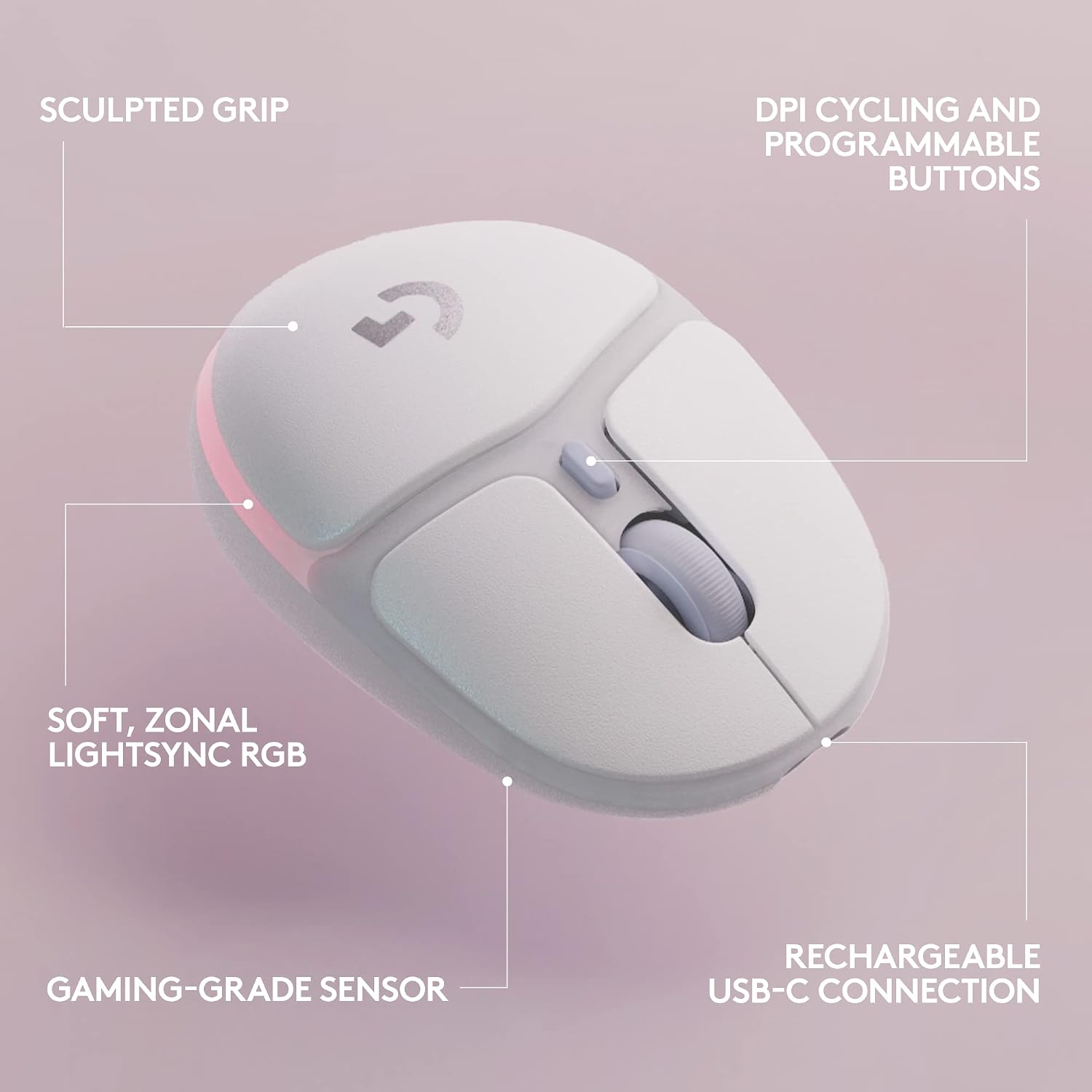Logitech G705 Wireless Gaming Mouse White