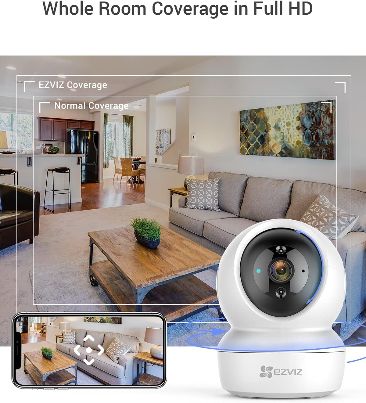 EZVIZ CS-TY1 1080p 360-Degree WiFi Smart Home Security Camera, Intelligent Surveillance Camera with