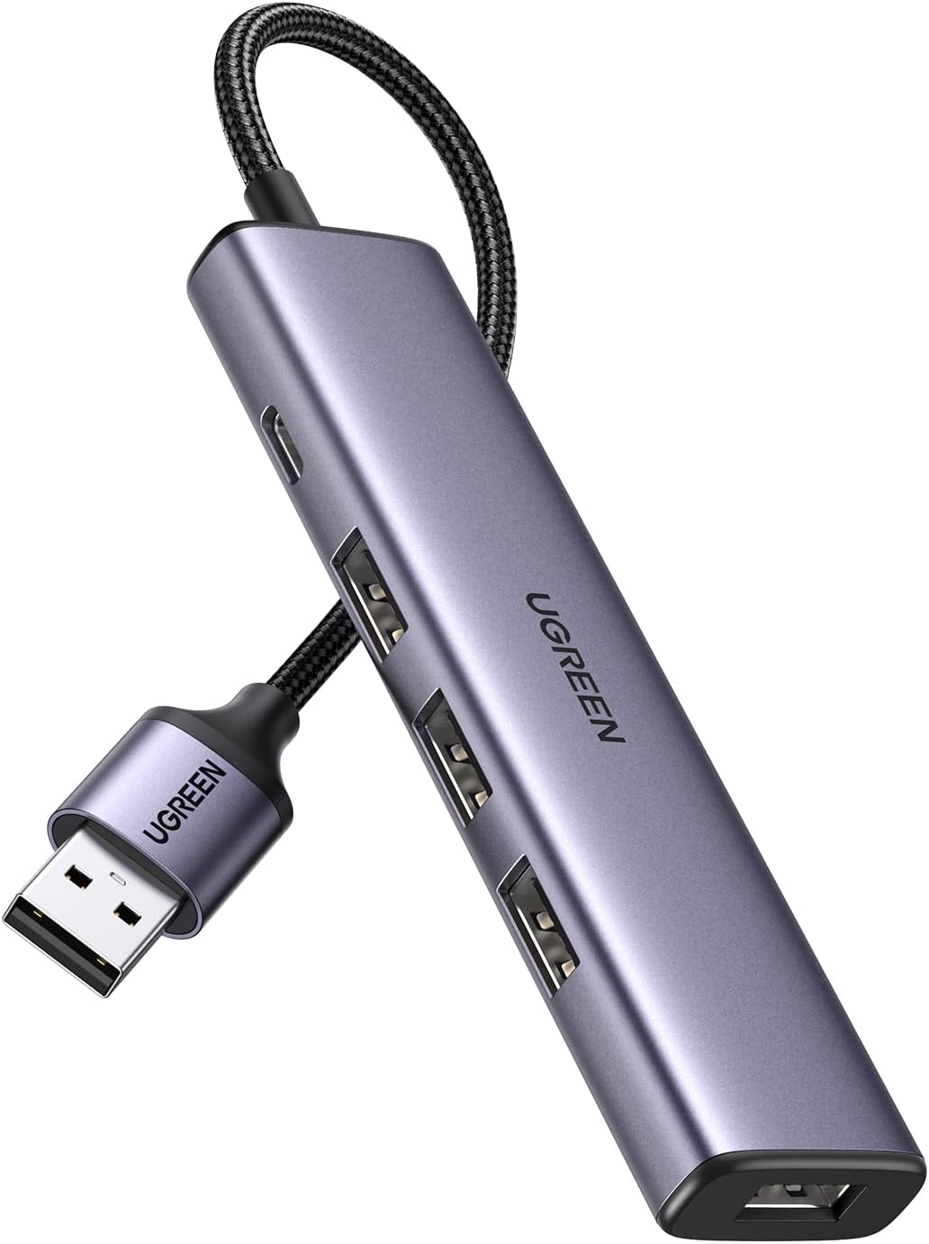UGREEN USB Type A Hub, 4-Ports USB 3.0 Splitter Adapter 5Gbps High-Speed Data Transmission with USB