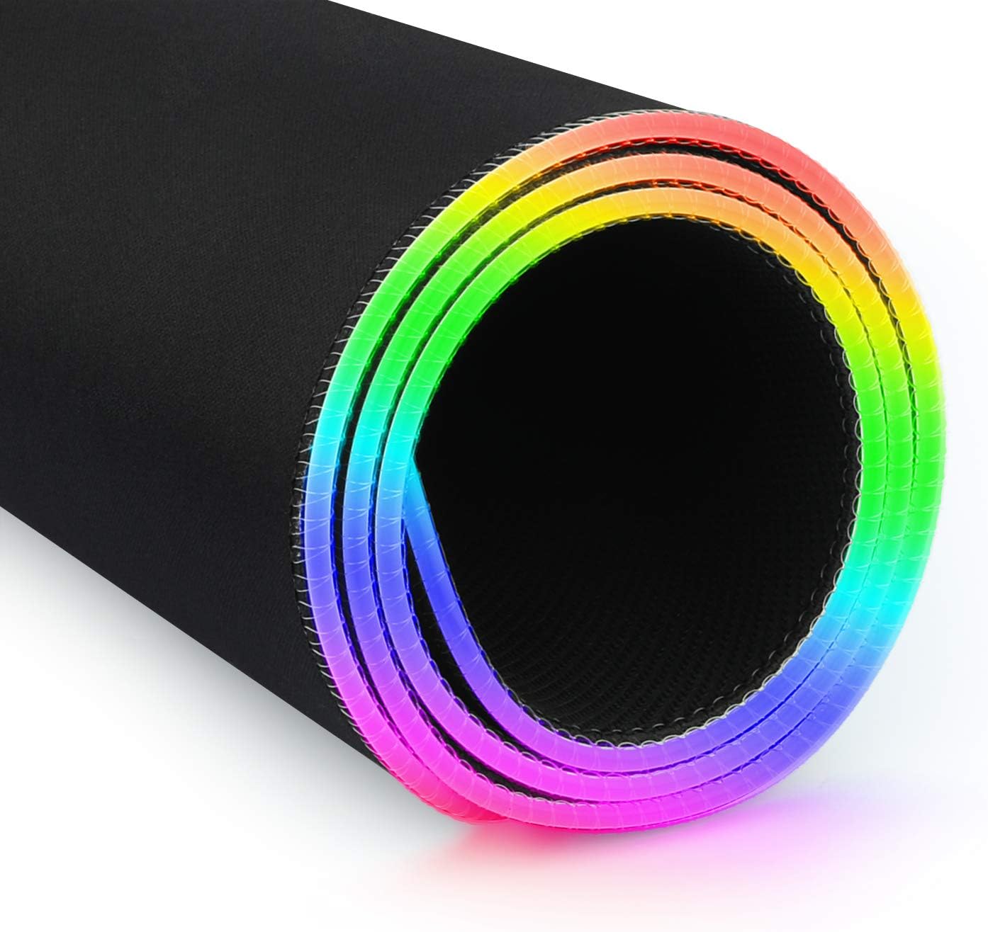 Redragon RGB LED Large Gaming Mouse Pad Soft Matt with Nonslip Base, XL Size with Stitched Edges for