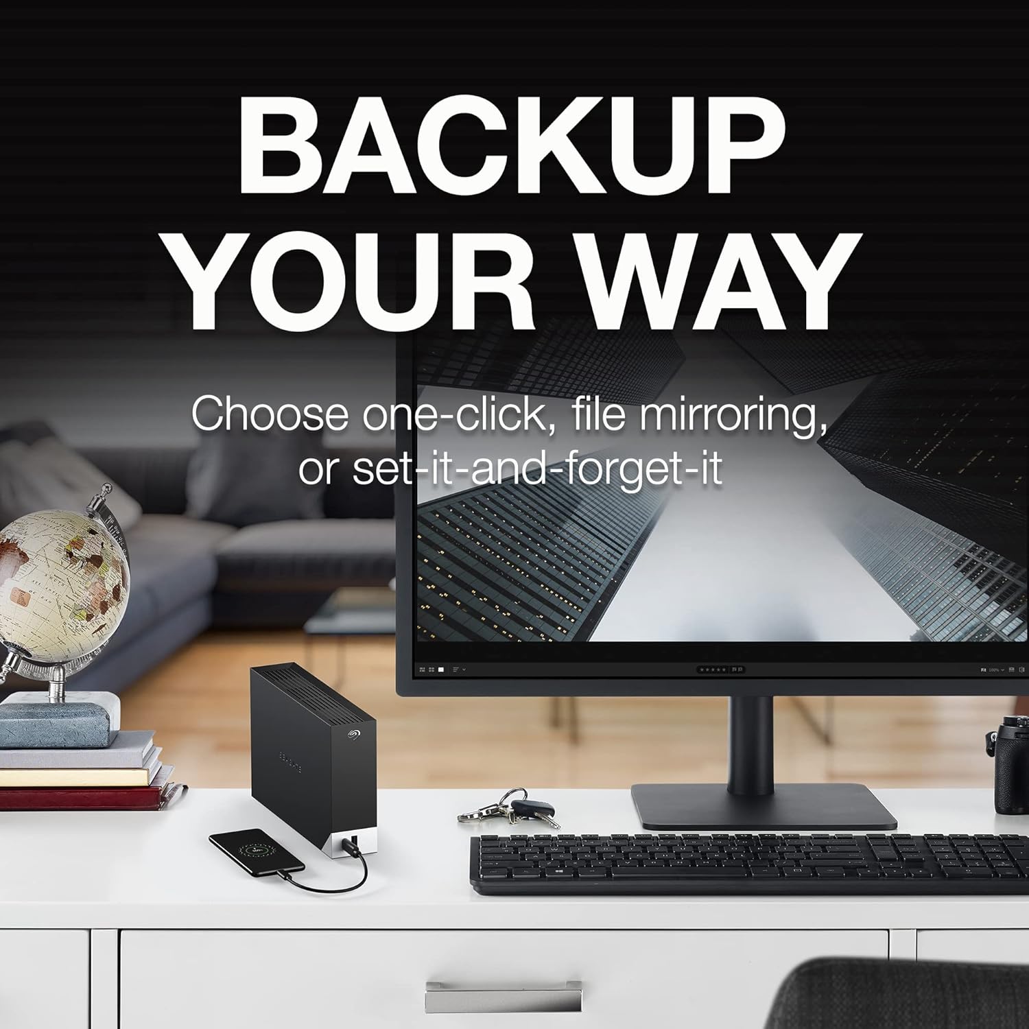 Seagate One Touch Hub 16TB External Hard Drive USB-C & USB 3.0
