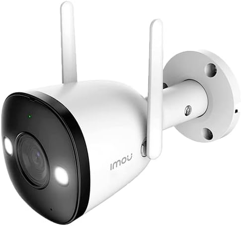 Imou Bullet 2E 2MP Indoor/Outdoor WiFi Security Camera Full-Color Night Vision IP67 Weatherproof 2.4GHz WiFi Works With Alexa & Google Assistant