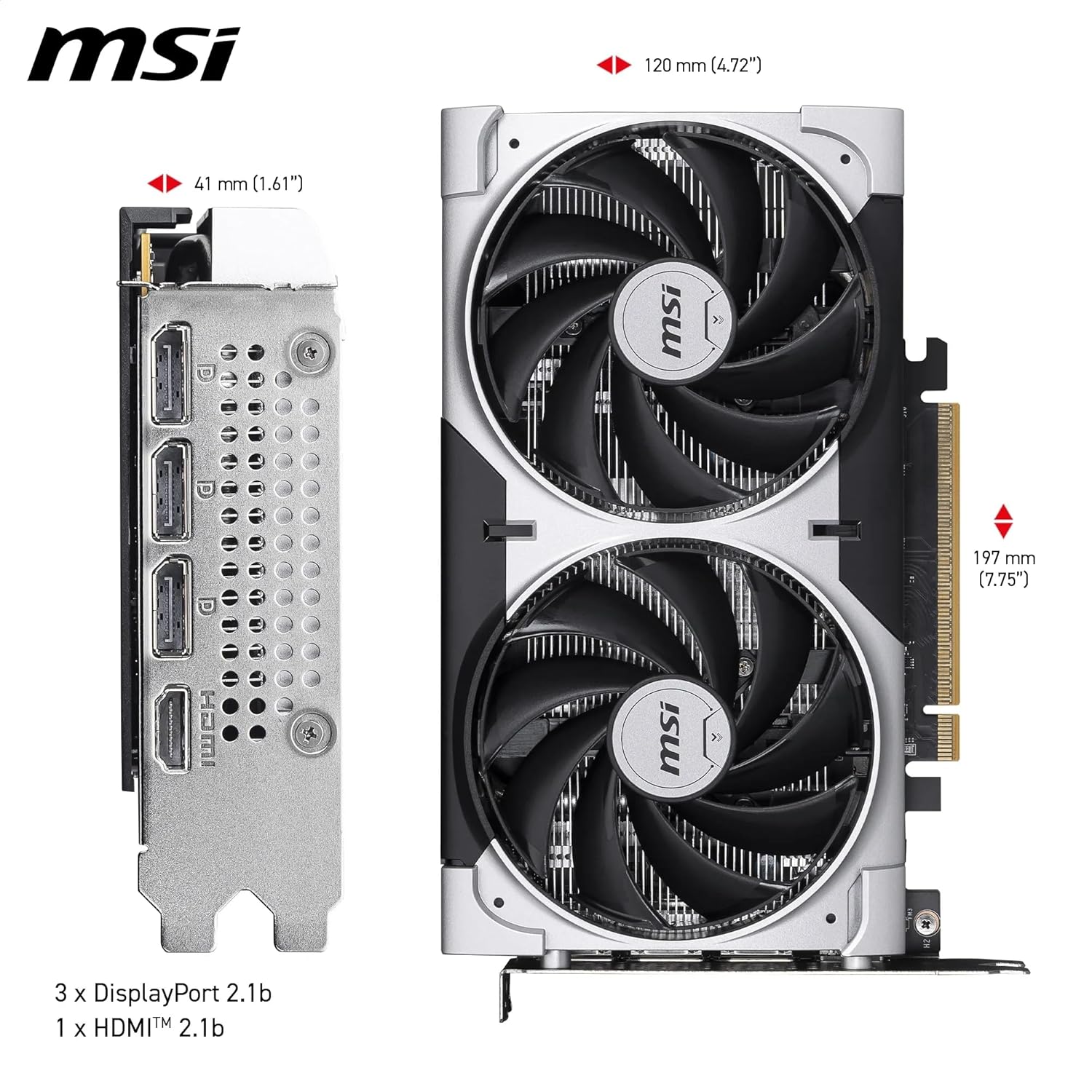 MSI GeForce RTX 5050 8G Ventus 2X OC Graphics Card