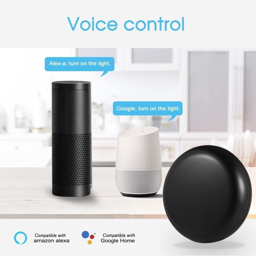 UanTii Tuya Smart WiFi IR Universal Remote Controller For AC Fan & TV App Remote Control Work With Alexa Google Home & Siri Voice Control