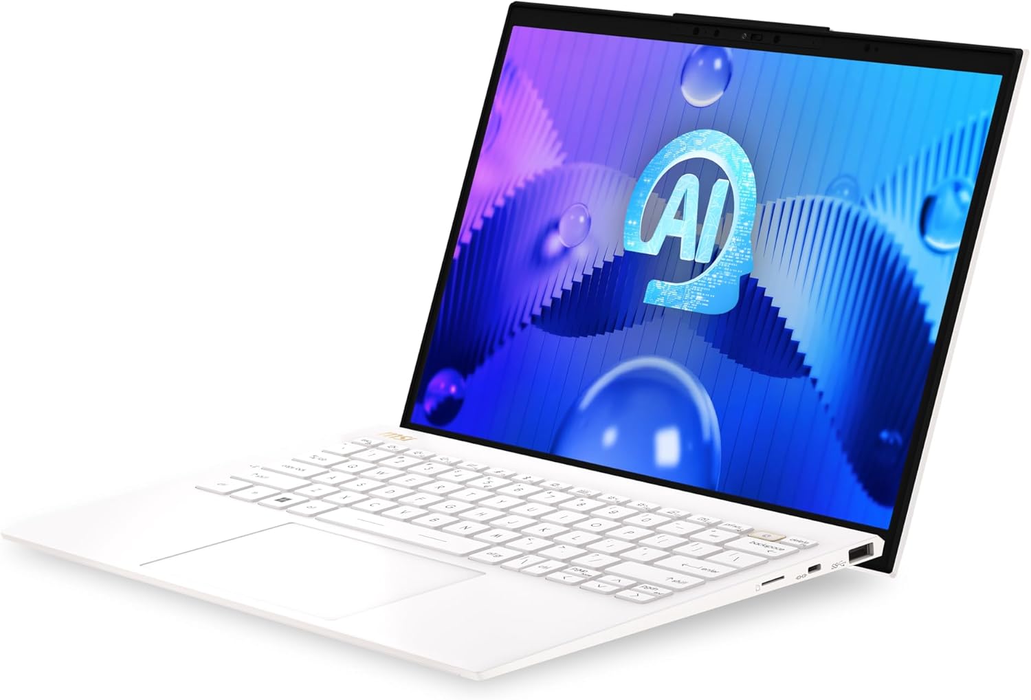 MSI Prestige 13 AI Evo A1MG Intel Ultra 7 Processor 155H 16GB RAM DDR5 Intel Arc Graphics 512GB SSD 13.3" 2.8K OLED Windows 11 White 2 Years