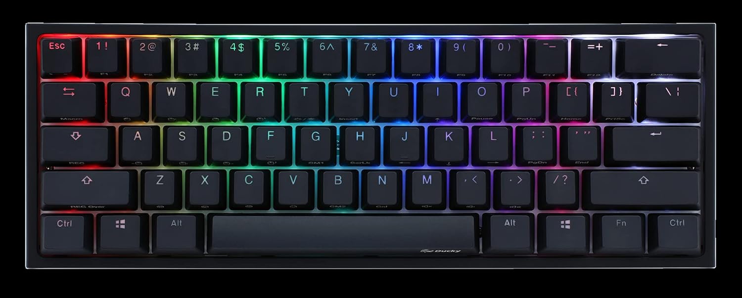 Ducky 2 Mini v2 RGB 60% Double Shot PBT Mechanical Keyboard (Cherry mx Blue)