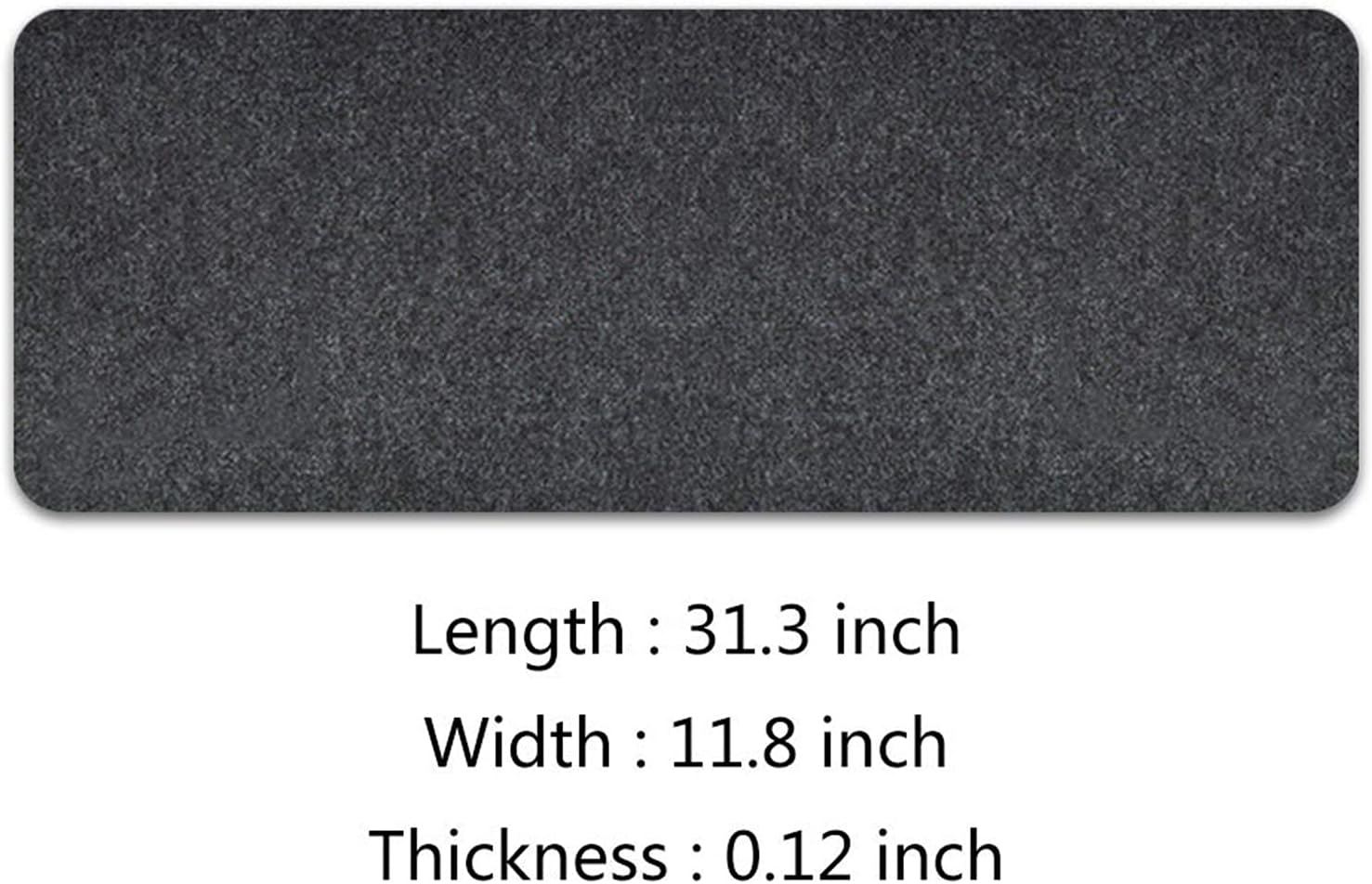 Extended Gaming Mouse Pad Non-Slip Desk Pad Protector Felt Base 0.12 Inch Thick (Dark Gray)