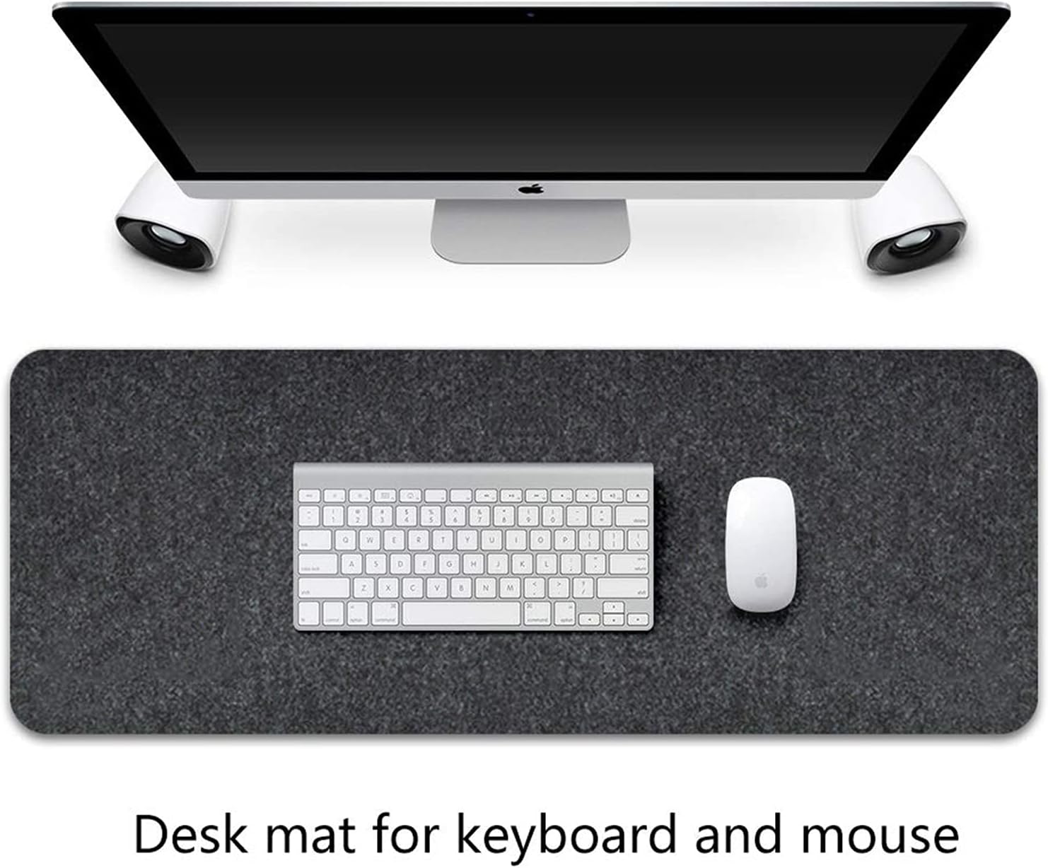 Extended Felt Desk Pad Gaming Mouse Pad 80x30cm Dark Gray