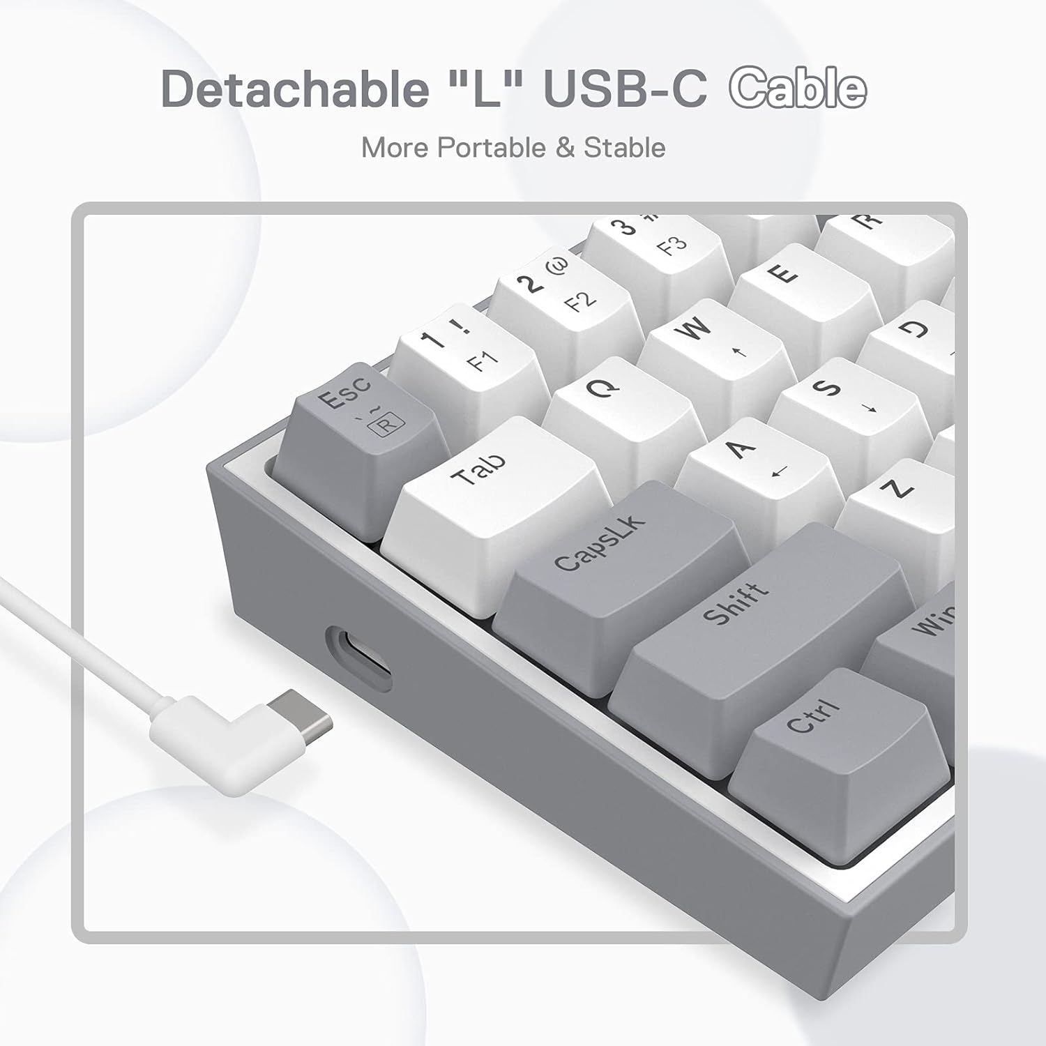 Redragon K617 60% Wired RGB Gaming Keyboard, Compact 61 Key Mechanical Keyboard, Linear Red Switch,