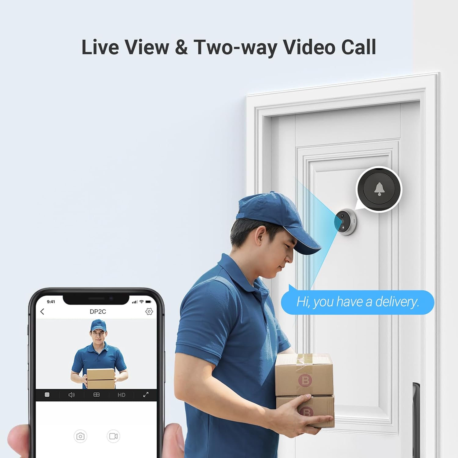 EZVIZ DP2C 1080p Wireless Doorbell Camera