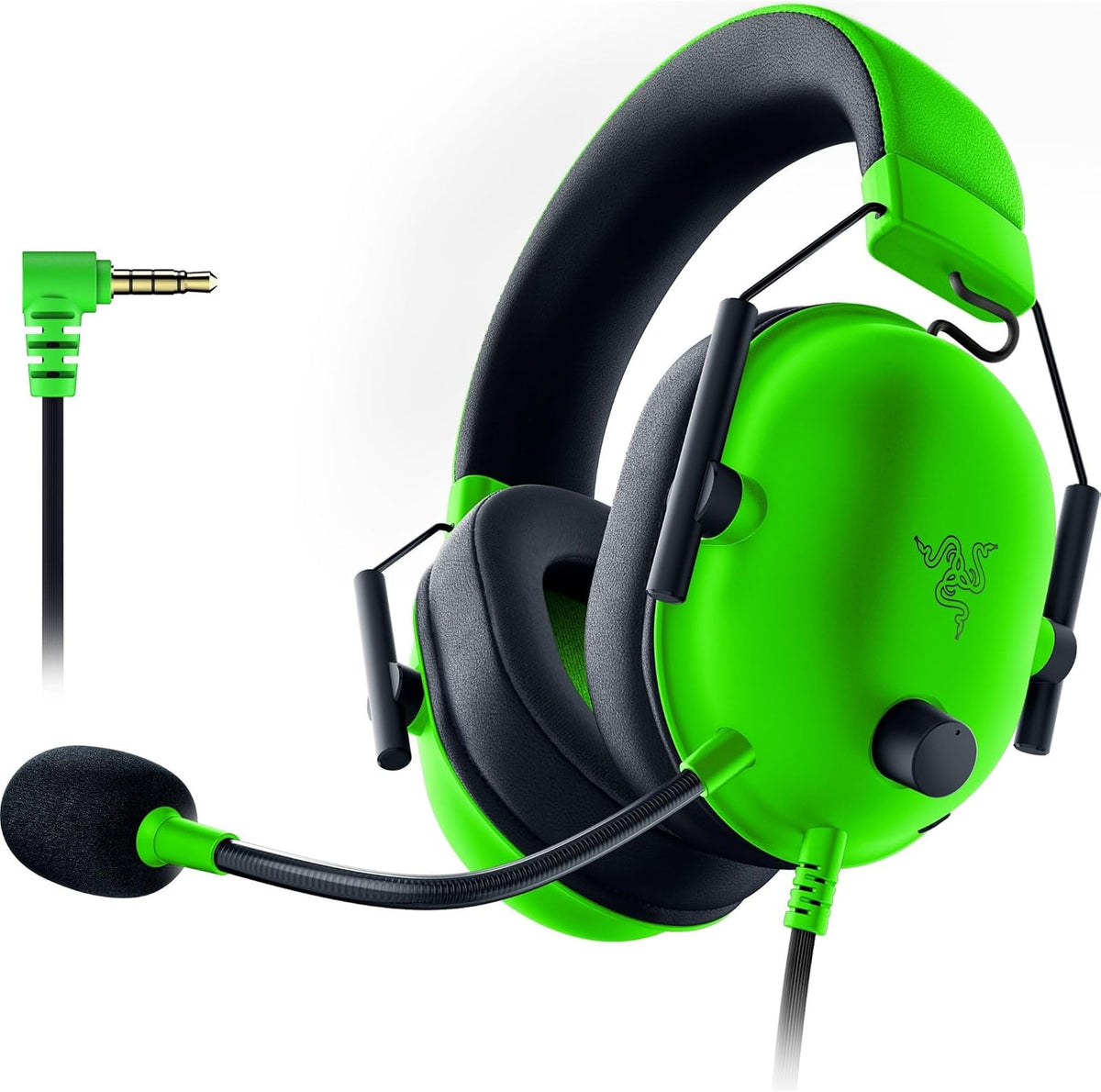 Razer BlackShark V2 X Gaming Headset: 7.1 Surround Sound - 50mm Drivers - Memory Foam Ear Cushions - for PC, PS5, PS4, Switch, Xbox One, Xbox Series X S, Mobile - 3.5mm Audio Jack - Green