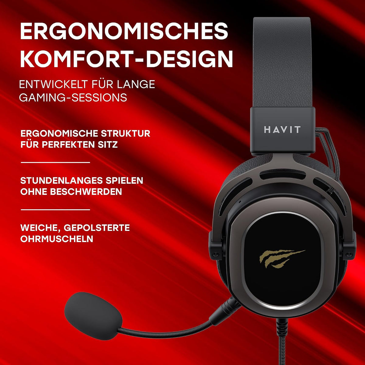 Havit H2008D Gaming Headset 50mm Wired Mic
